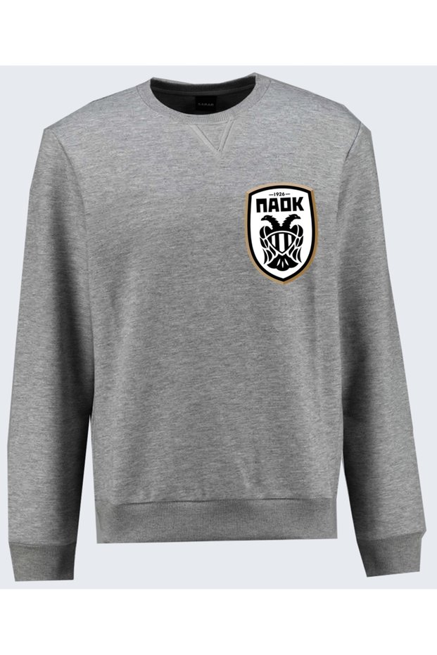Hoodless Small Logo Paok Fc Sweatshirt Printed Long Sleeve Sweatshirt Without Hood
