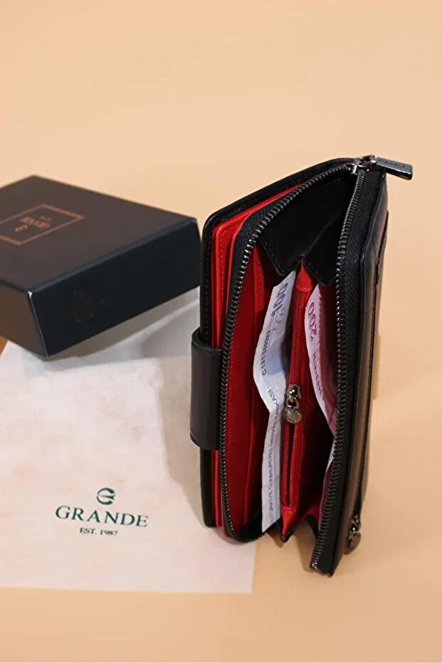 محفظة نسائية جلدية 2714 - 3