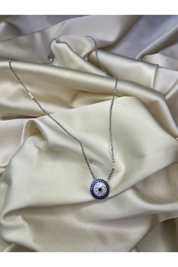 Çelik Silver Nazar Kolye - 3