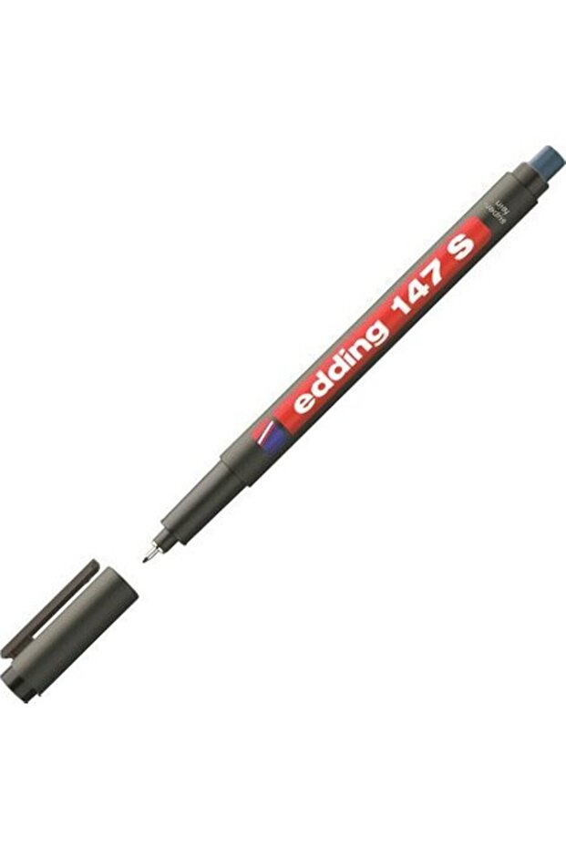 Asetat Kalemi Silgili E-147S Siyah - 1