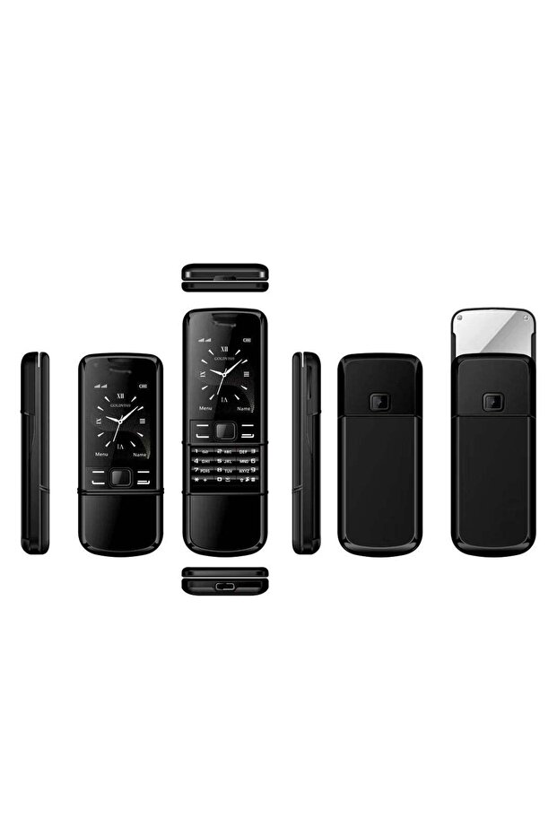 Luxury Slider Mobile Phone, Black – Classic Retro Design, Dual SIM, Unlocked, Long Battery Life, C