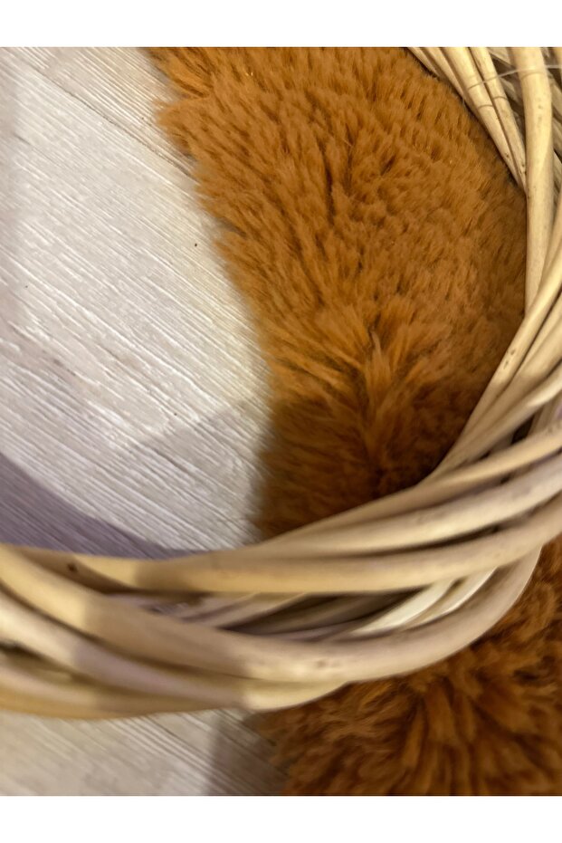 Kapı Süsü Halkası Bambu Ahşap Halka Çelenk - 3