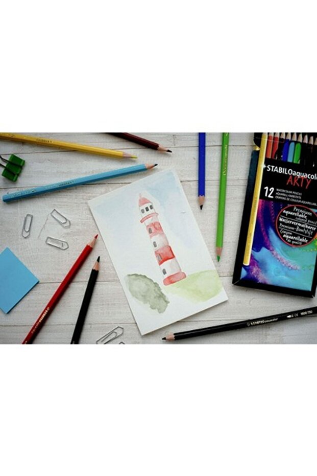 aquacolor ARTY - Kuru Boya Kalemi - 12'li Paket - Çeşitli Renkler - 2