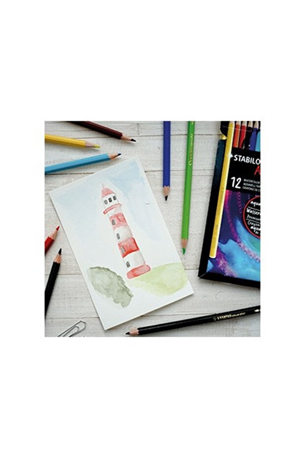 aquacolor ARTY - Kuru Boya Kalemi - 12'li Paket - Çeşitli Renkler - 4