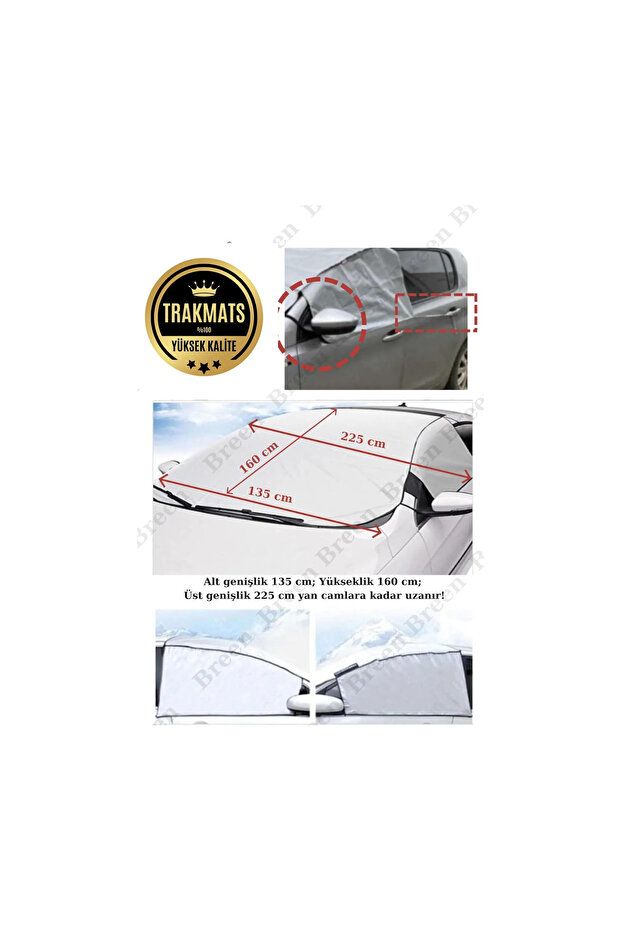 For Fiat Stilo 2001-2002-2003-2004-2005-2006-2007 Anti-Icing Snow Cover Front/Side Window Tarpaulin Sunshade - 3