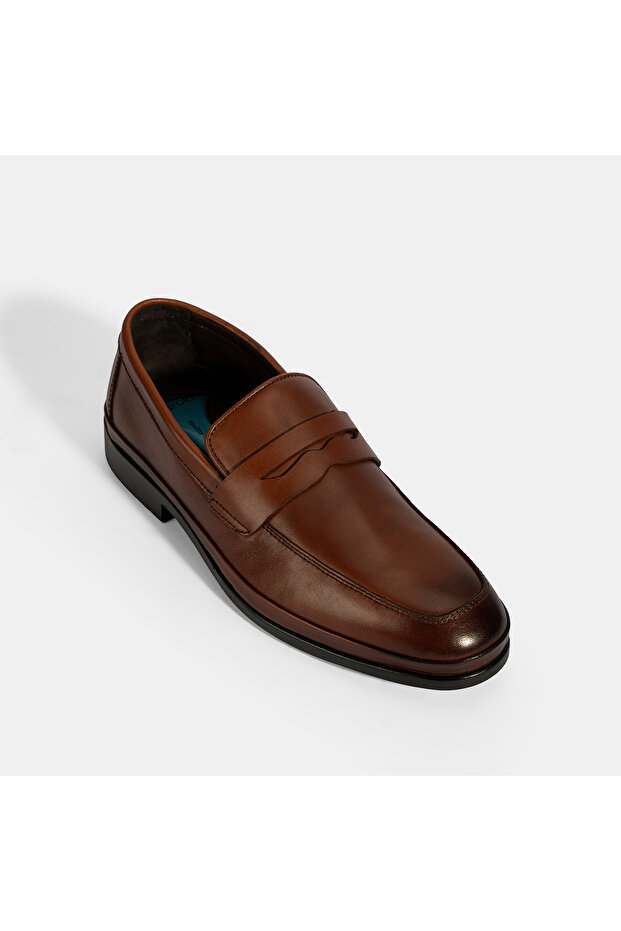 Erkek Taba Deri Loafer - 5