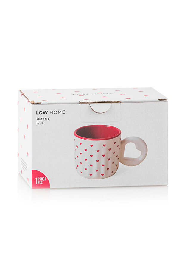 Create Your Style with Uzg Store |   Heart Printed Ceramic Mug 270 ml - 4