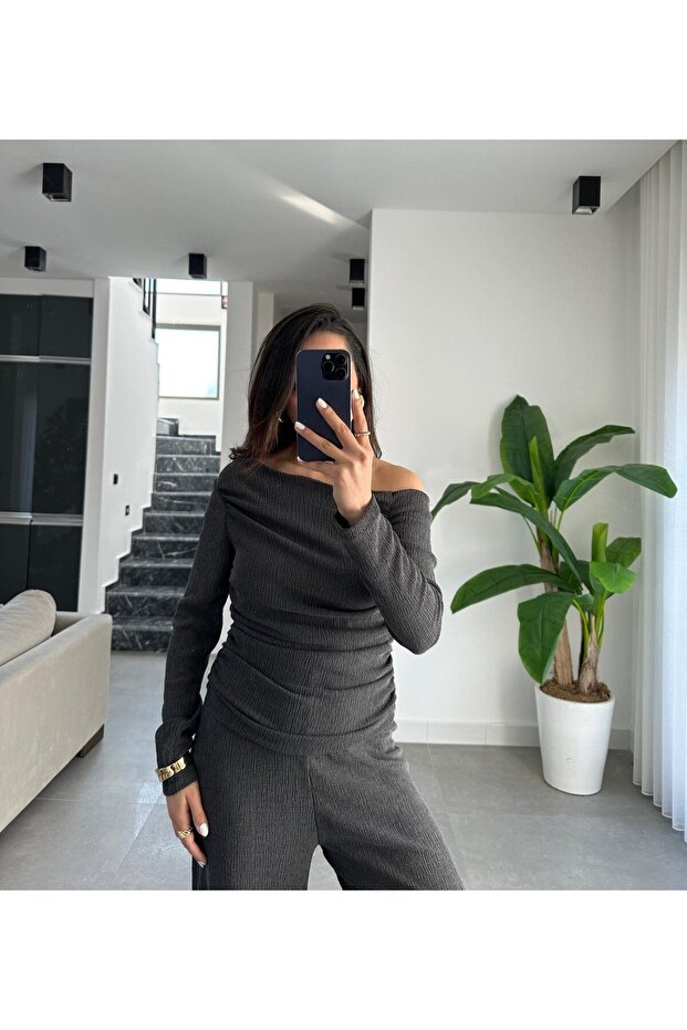 Antrasit Bürümcük Madonna Basic Takım - 5