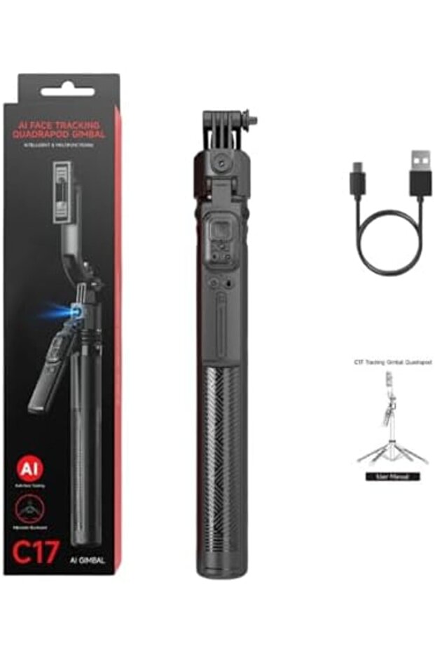 360 Degre Face Tracking Magnetic Selfie Stick Tripod