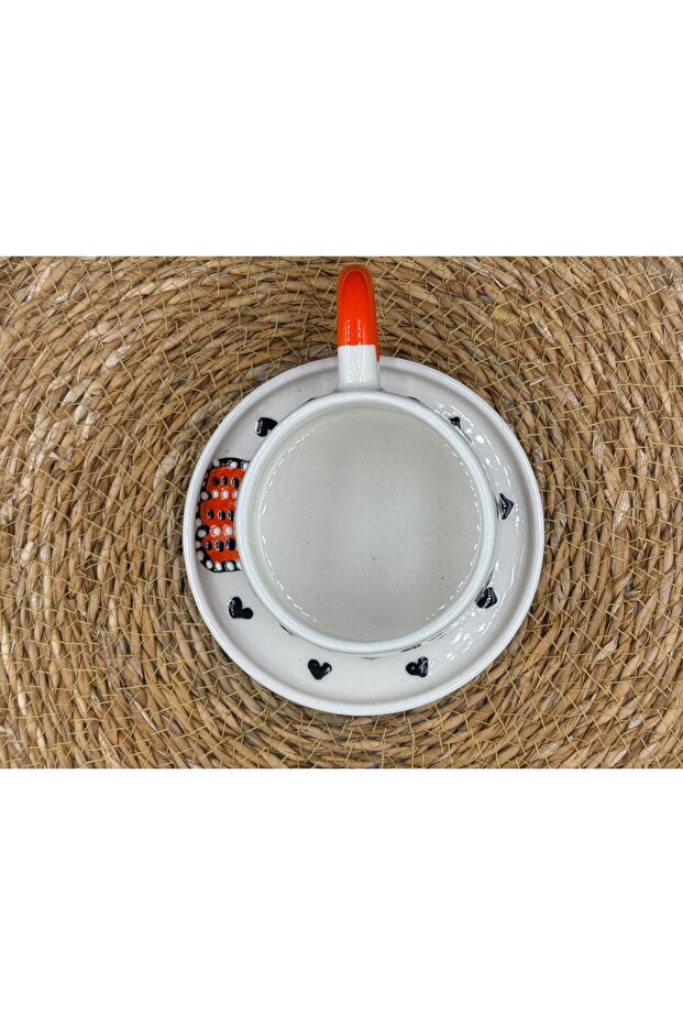 مجموعة أكواب سيراميك مصنوعة يدويًا مع قواعد - 3