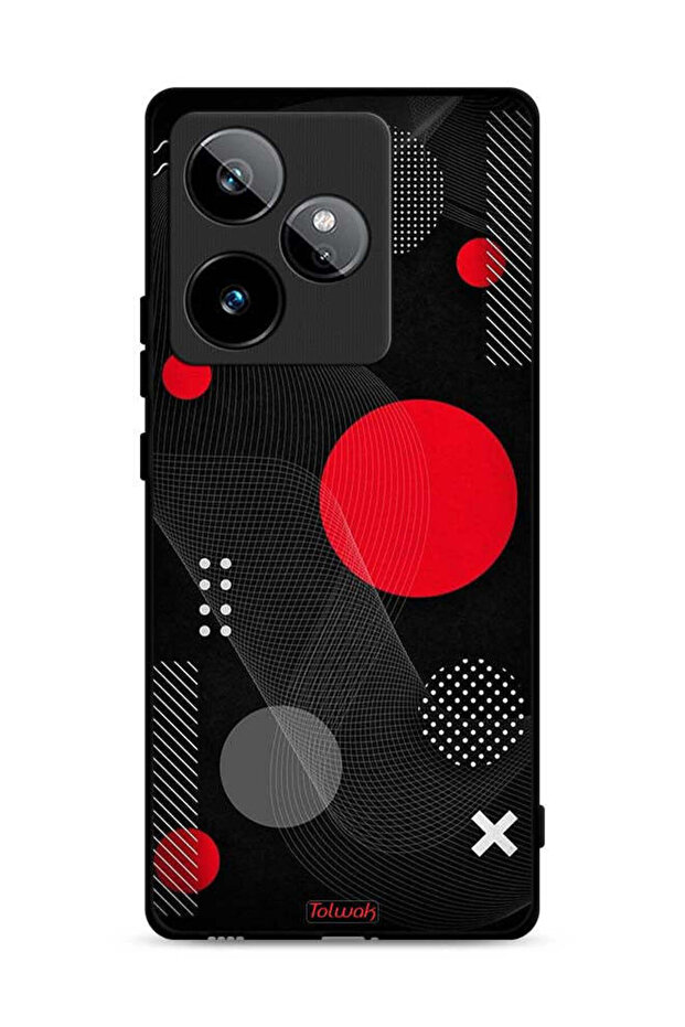 Realme GT 7T 5G Protective Case Cover Round And Cross Shape Pattern