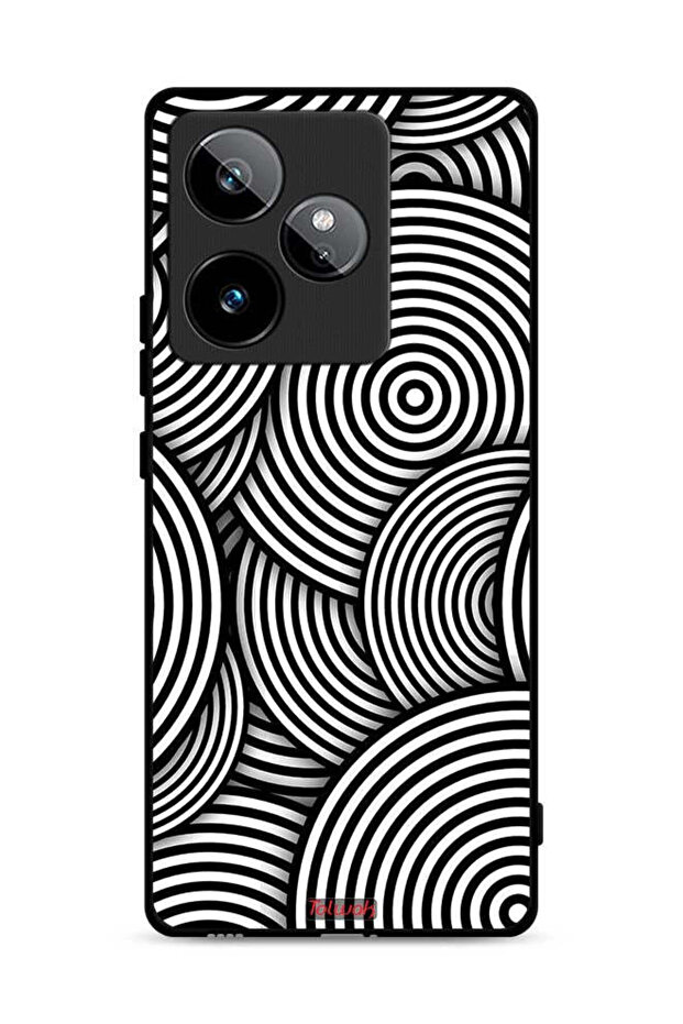 غطاء حماية لهاتف Realme GT 7 5G بنمط دوائر وهمية