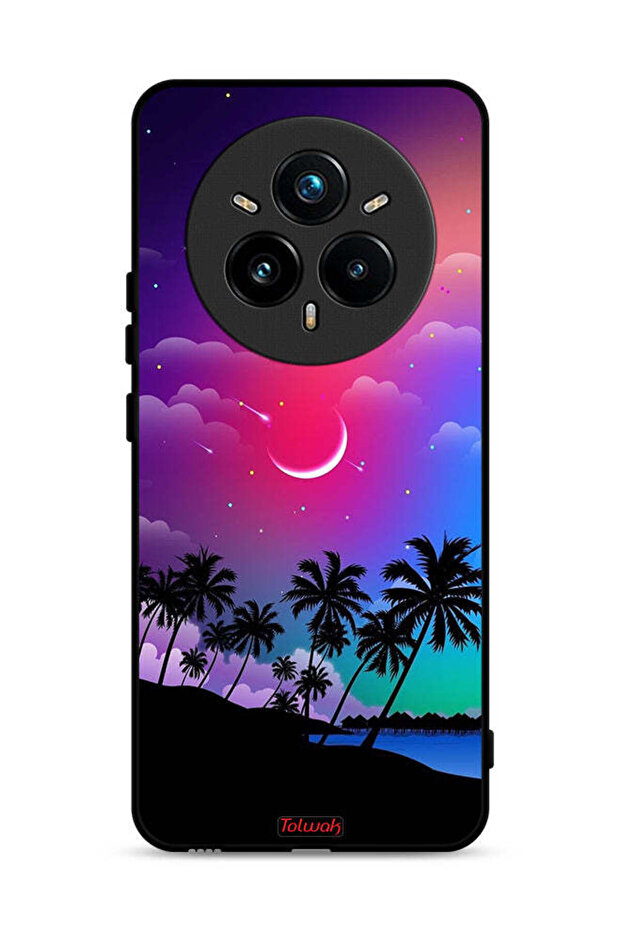 غطاء حماية لهاتف Realme 14 Pro Plus 5G بنقشة قمر في الليل