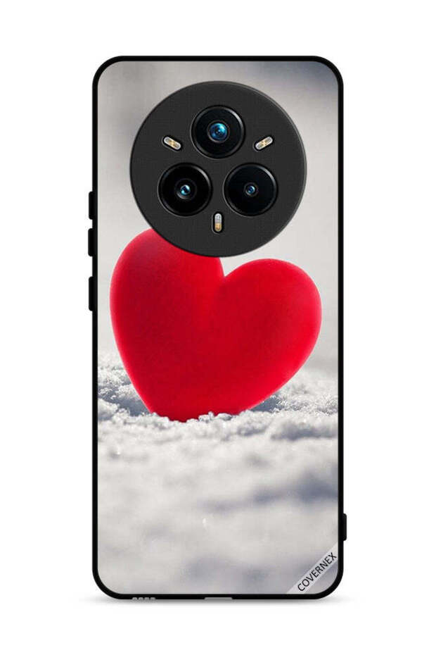 غطاء حماية لهاتف Realme 14 Pro Plus 5G بتصميم قلب أحمر جميل