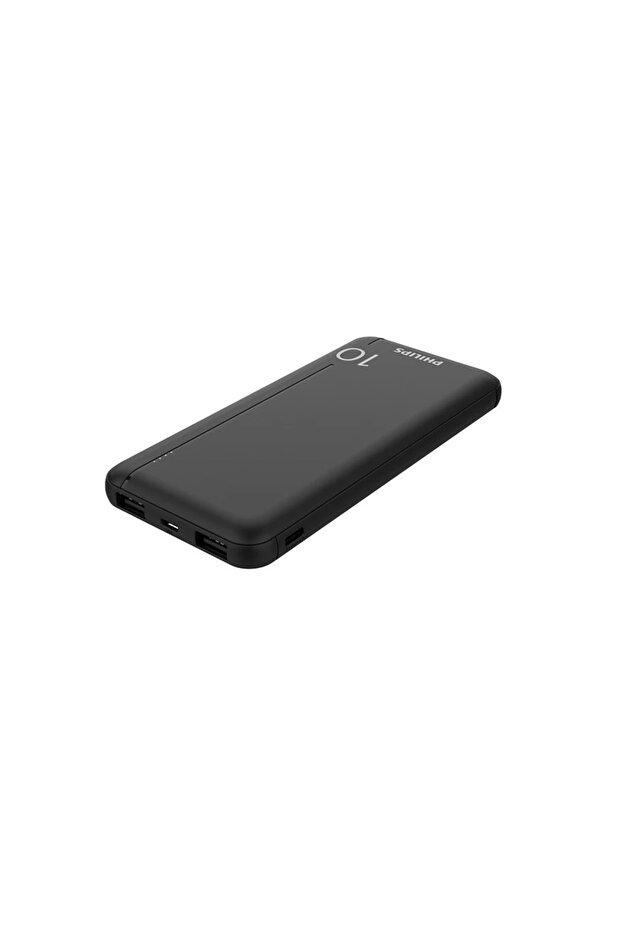 بنك طاقة فيلبس 10000 مللي أمبير/ساعة، شاحن محمول بمنفذين يو اس بي مع كابل USB C لأجهزة iOS وأندرويد