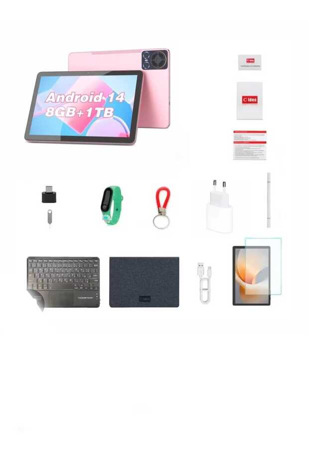 CM8300 Plus تابلت أندرويد ذكي بشاشة 10.1 بوصة وذاكرة وصول عشوائي (RAM) سعة 8 جيجابايت وذاكرة داخلية سعة 1 تيرابايت وشبكة 5G مع لوحة مفاتيح بلوتوث. - 3