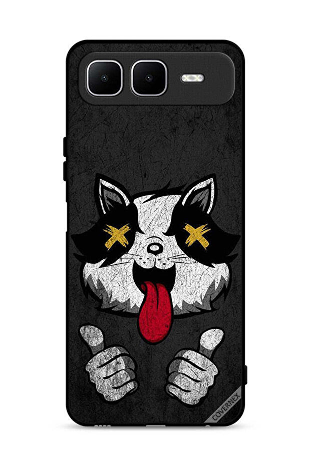 غطاء حماية لهاتف Infinix Smart 10 Plus بتصميم قطة مارشميلو