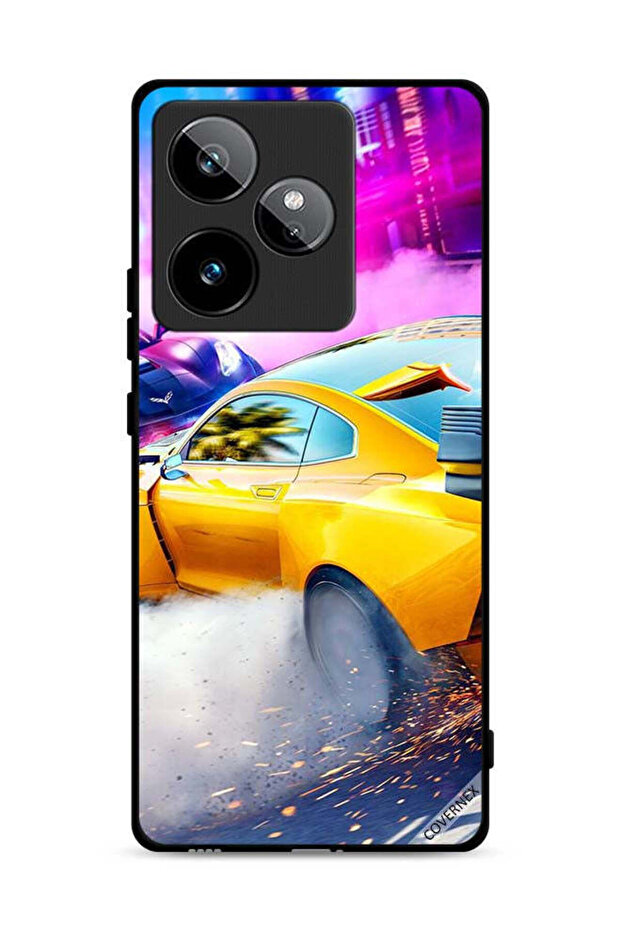 غطاء حماية لهاتف Realme GT 7 5G بتصميم سيارة سباق