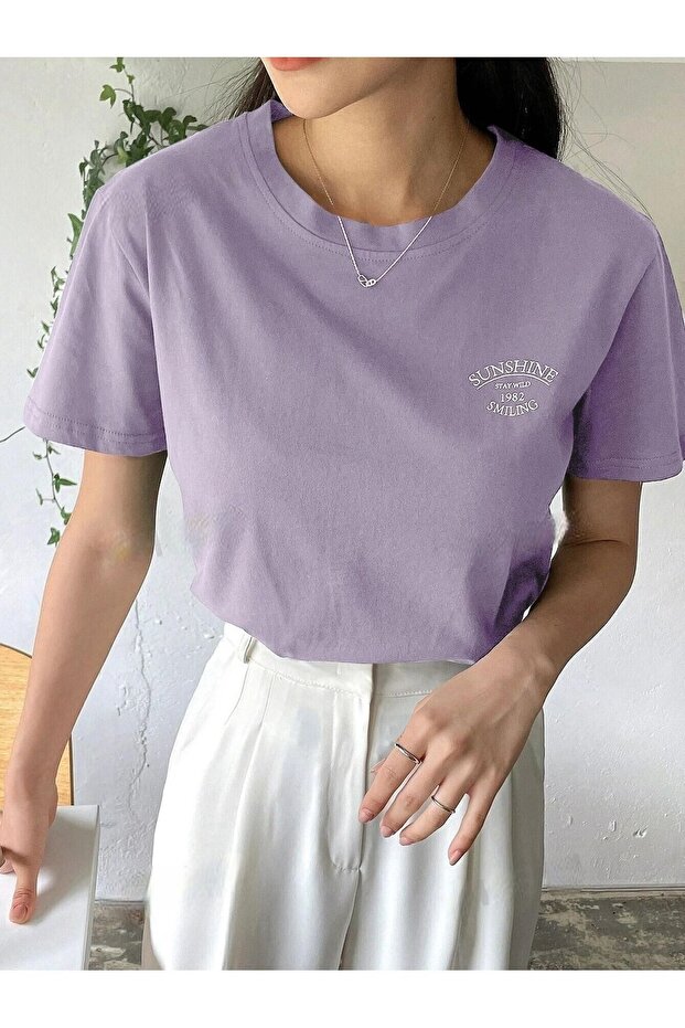 Women's Lilac Sunshine Printed Oversize