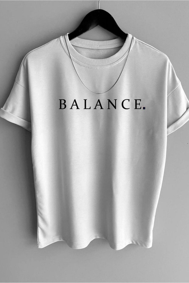 Men's White Balance Printed Oversize