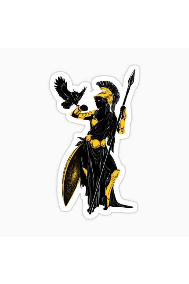 Athena silhouette sticker 19cm sticker pasting