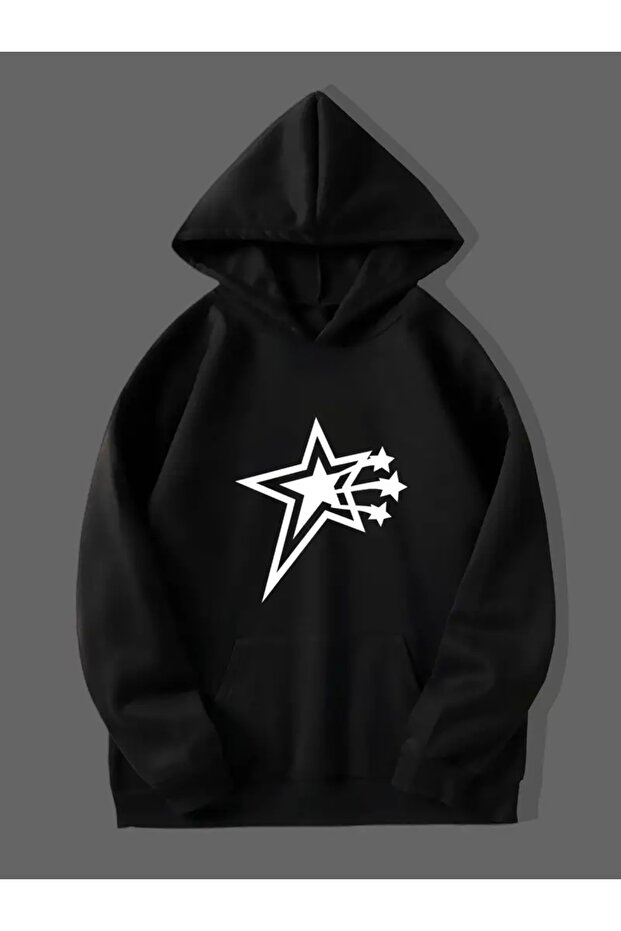 Star Printed Oversized Unisex Women/Men Hoodie Sweatshirt