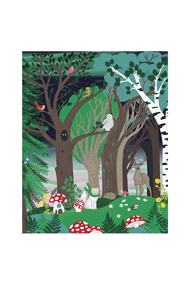 SKOGSDUVA Poster, forest glade, 40 x 50 cm