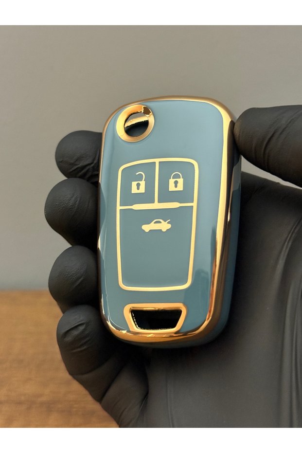 Opel Astra J, Insignia, Vauxhall, Chevrolet Cruze 3 Buttons Silicone Remote Case - Gray Color