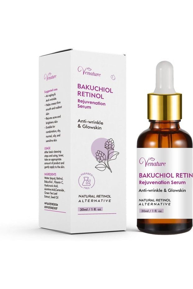 Venature Bakuchiol Retinol Rejuvenation Serum, 2025 Best Retinol Serum for Wrinkles Bakuchiol Face K