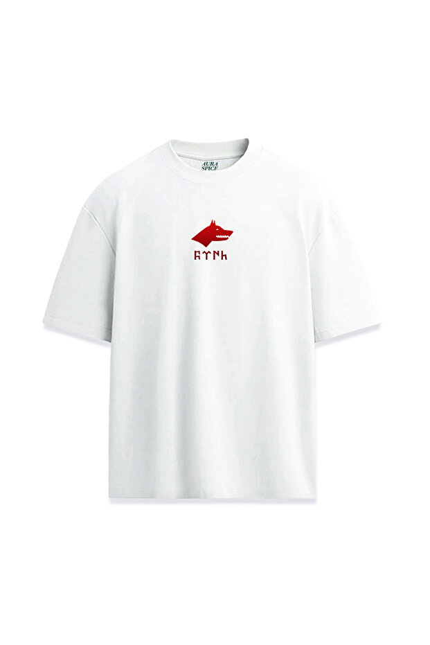 Göktürk Turkish Written Bozkurt Printed Special Design Unisex T-Shirt