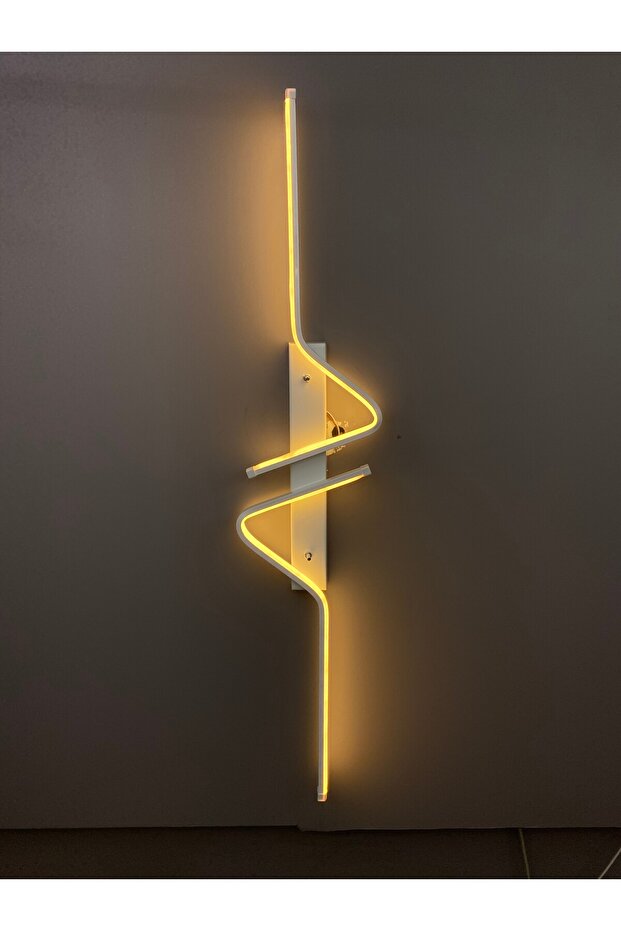 Yüksek Aydınlatmalı Z Model Beyaz Led Aplik Avize Modern, 3 Renk Aydınlatma - 2