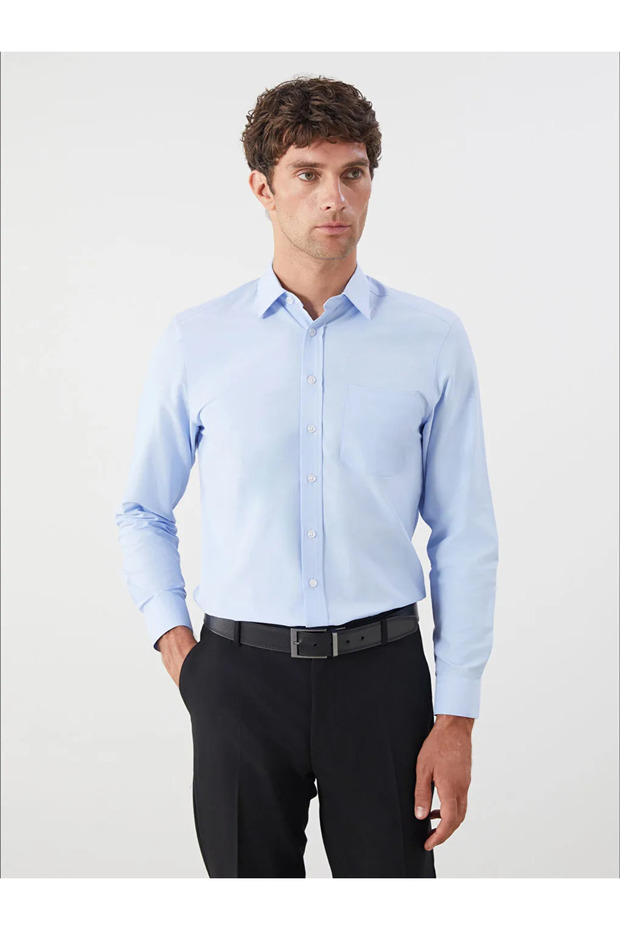 Regular Fit Uzun Kollu Erkek Gömlek - 3