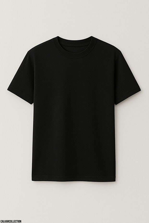 Unisex Oversize Baskısız Tshirt - 1