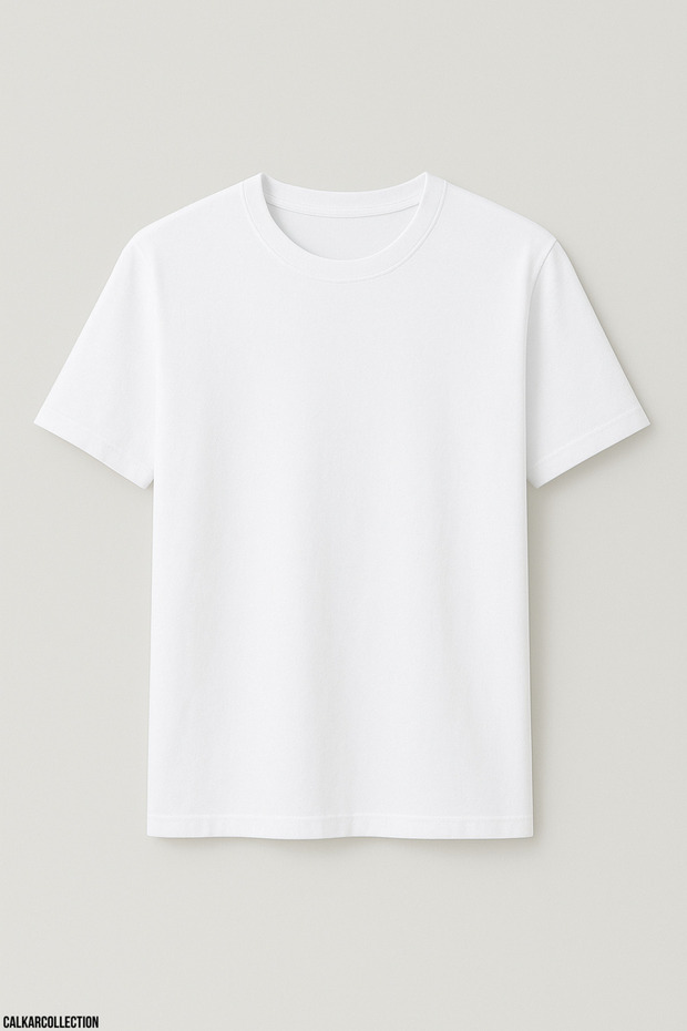 Unisex Oversize Baskısız Tshirt - 1