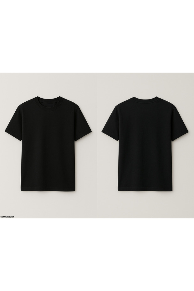 Unisex Oversize Baskısız Tshirt - 3