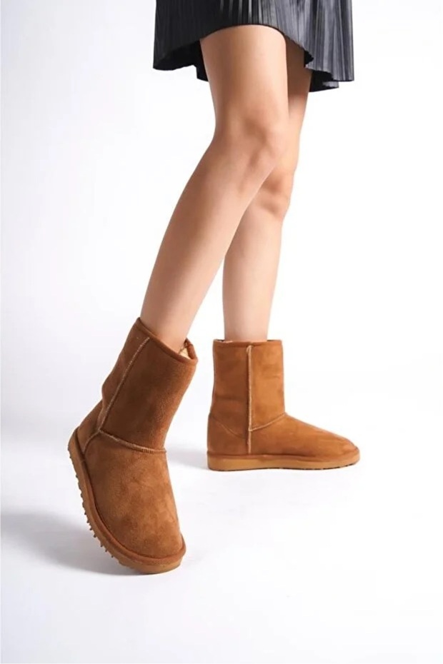 Suede Long Women's Boots & Booties with Fur Inside