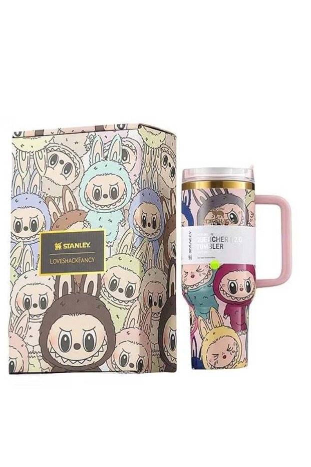 × Labubu Limited Edition Collab Tumbler – 40oz Insulated Travel Cup, Cute Collectible Des