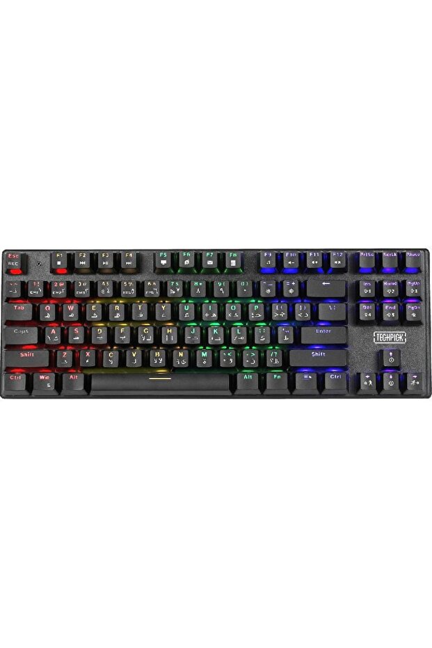 لوحة مفاتيح الألعاب الميكانيكية ذات الإضاءة الخلفية Techpick KG890 - 1
