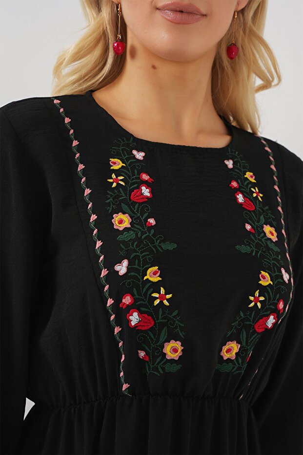 Rochie lungă și modestă brodată BDART - 5