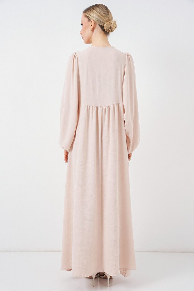 فستان ماكس من BDART بتصميم نسيجي مزين بأزرار - 6