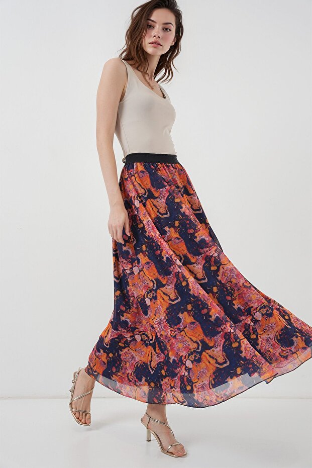 تنورة ماكسي منقوشة مبطنة من BDART - 3