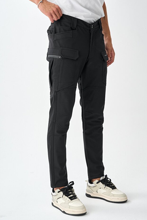 Soft Shell Wind, Water & Cold Proof Winter Tactical Pants with Fleece Inside E218 - 2
