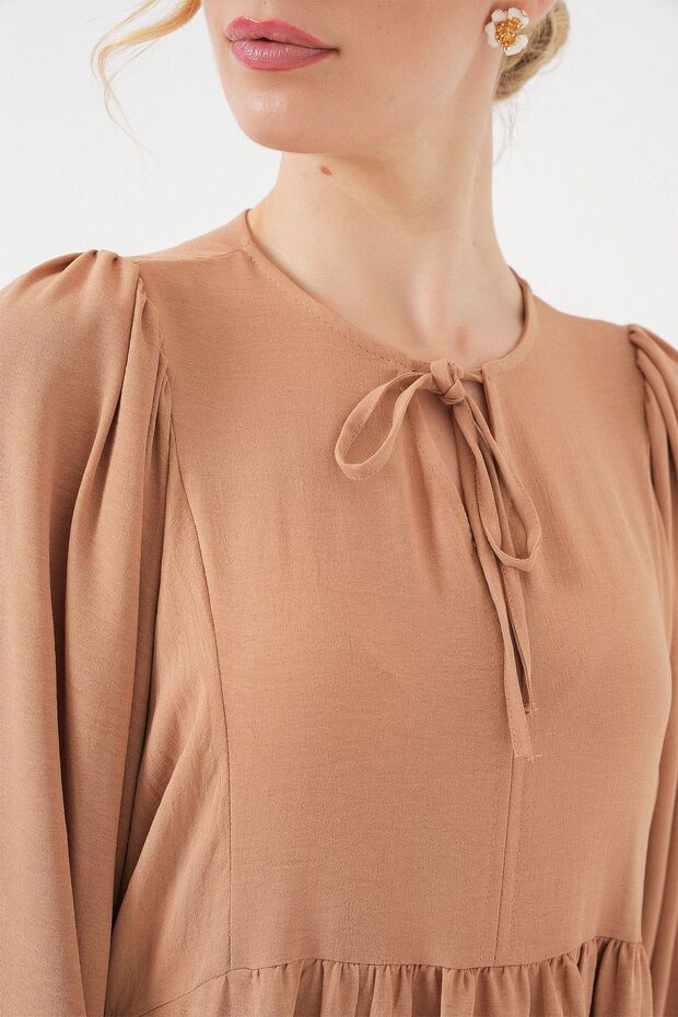 Bdart Buttoned Textile Patterned Max Dress - 5