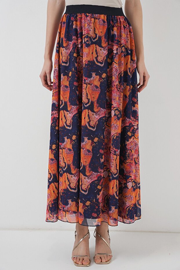 تنورة ماكسي منقوشة مبطنة من BDART - 2