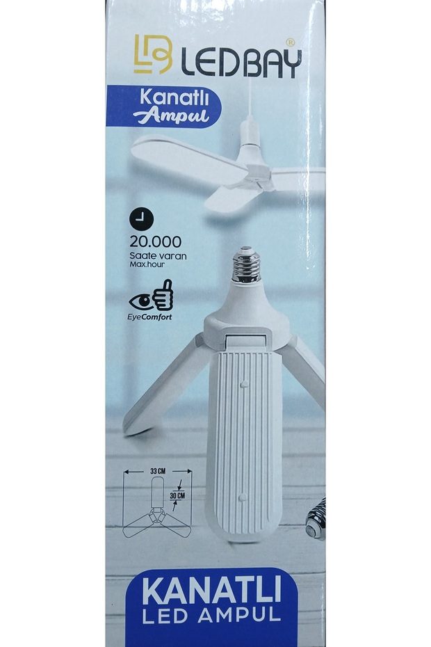 Ledbay 3 Kanatlı Led Ampul Beyaz Işık E27 - 4