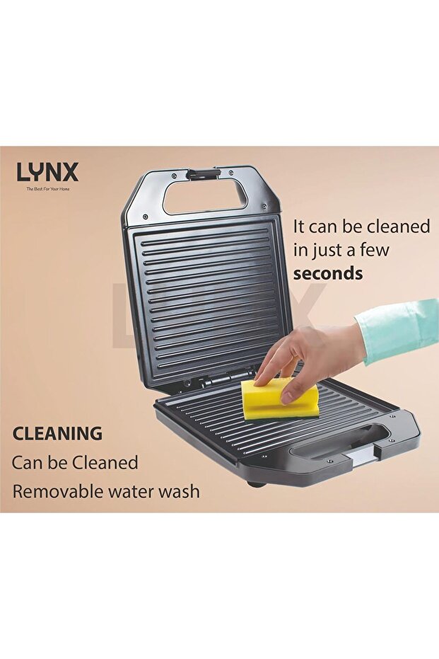 Sandwich Maker and Grill from with Dual Indicator, Temperature Control, Removable Drip Tray | 1 - 4