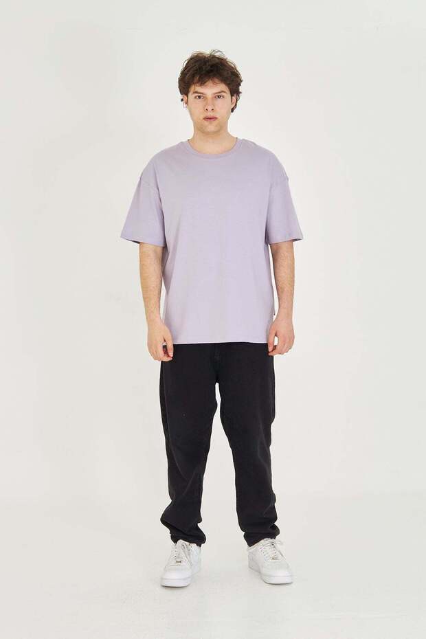 Basic Unisex Oversize Tişört - 4