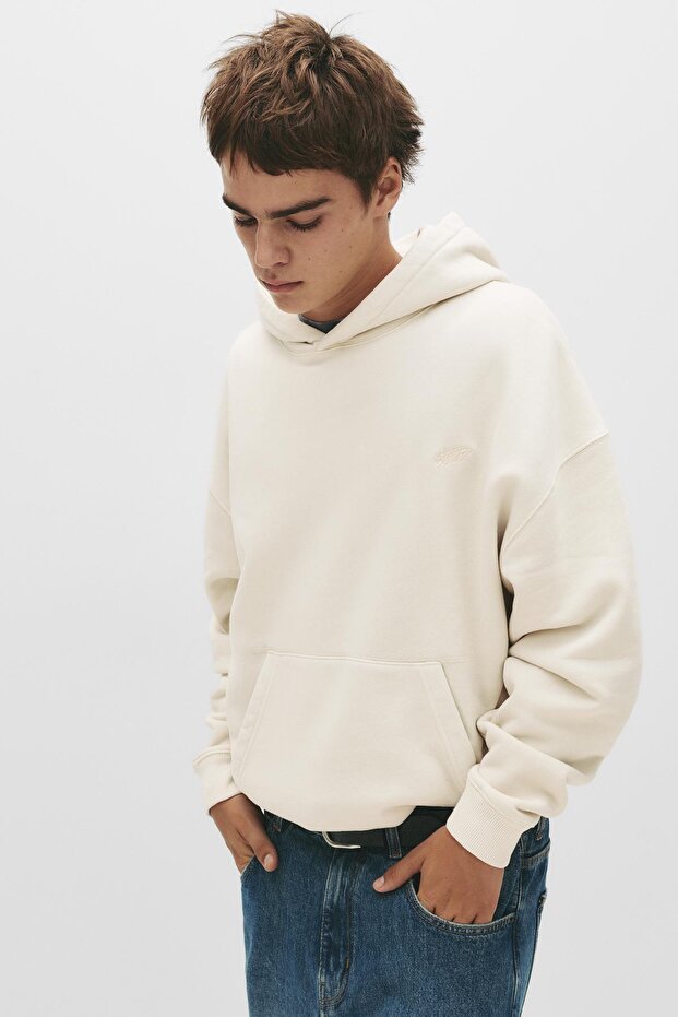 Kapüşonlu STWD Yamalı Sweatshirt - 5