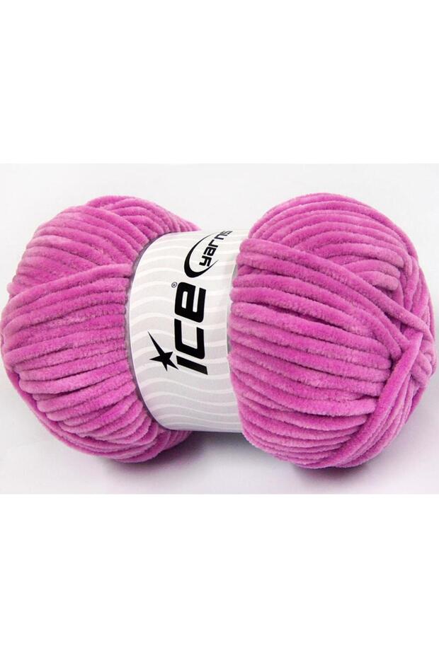 Lot of 4 X 100Gr Skeins Ice Yarns Chenille Baby (100% Microfiber) Yarn Orchid