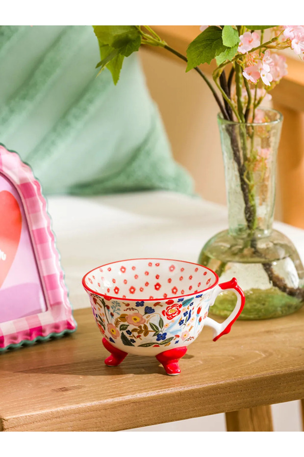 LCW HOME Ekru Baskılı Porselen Kupa 314 Ml - 1